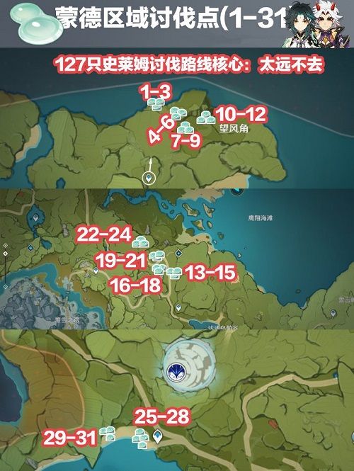 原神史莱姆位置分布图2022-史莱姆哪里多刷新点一览